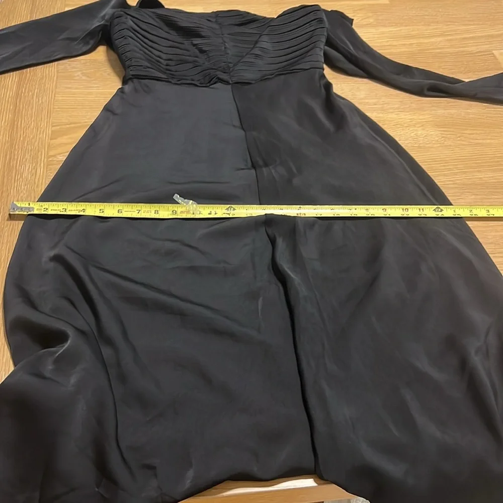 ASTR The Label Cinched Halter Tie Midi dress women size M black dress